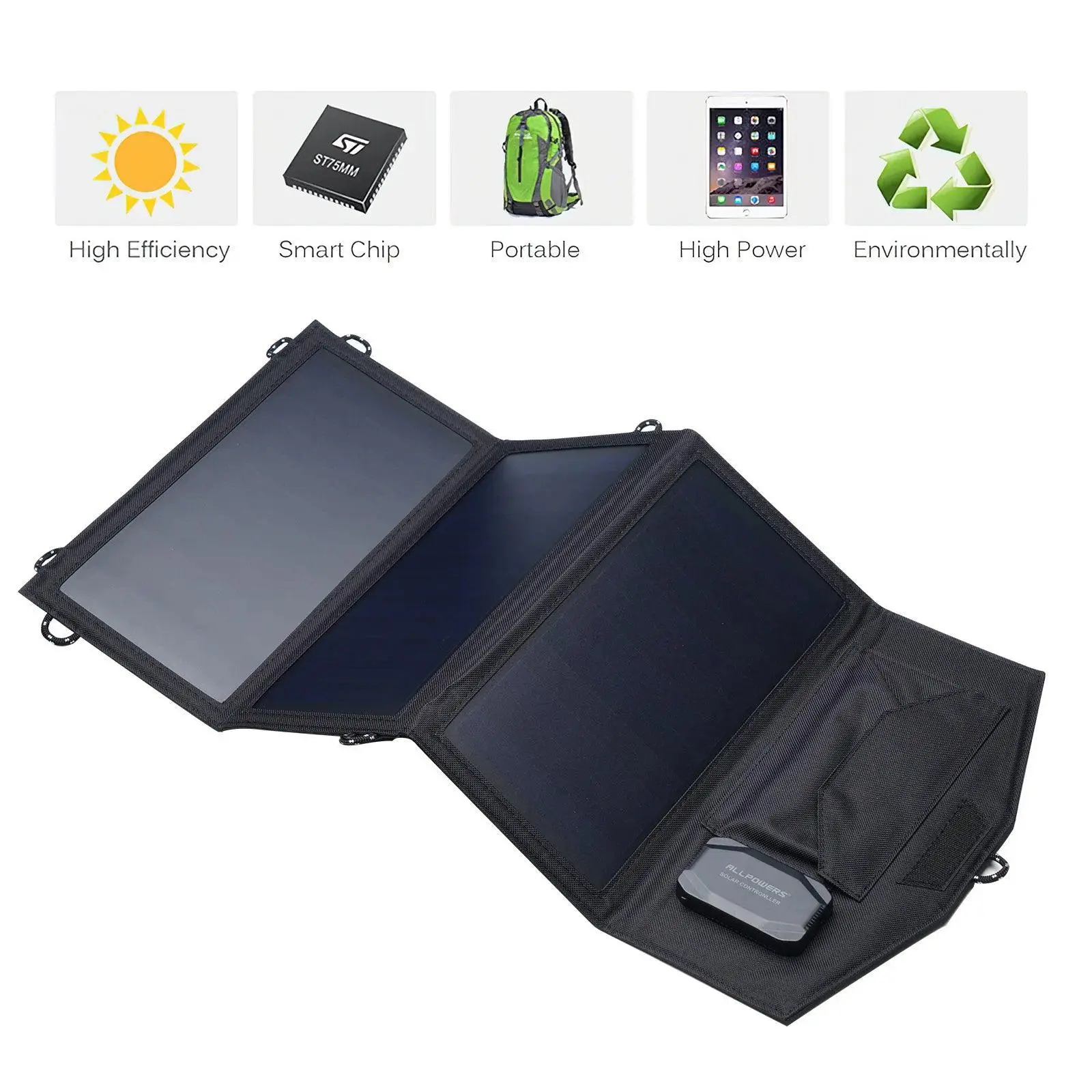 ALLPOWERS 18V 21W Portable Solar Panel - Image 5
