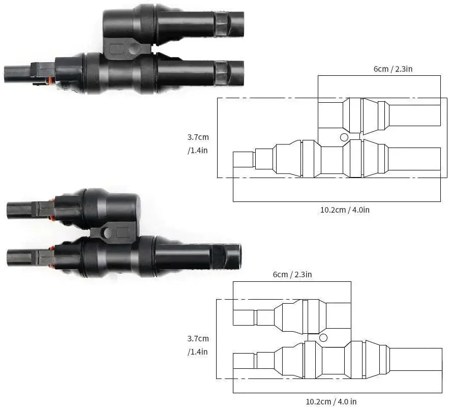 ALLPOWERS Solar PV Connector Y Branch for Parallel Connection - Image 3